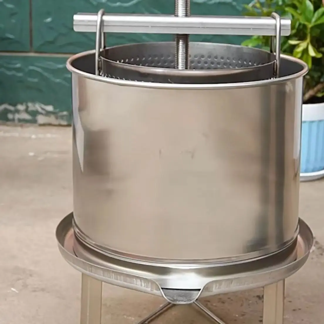 Prensa de Miel Manual de Acero Inoxidable para el Hogar, Máquina Rotatoria para Extraer Miel de Abeja, Prensa de Miel para Apicultores