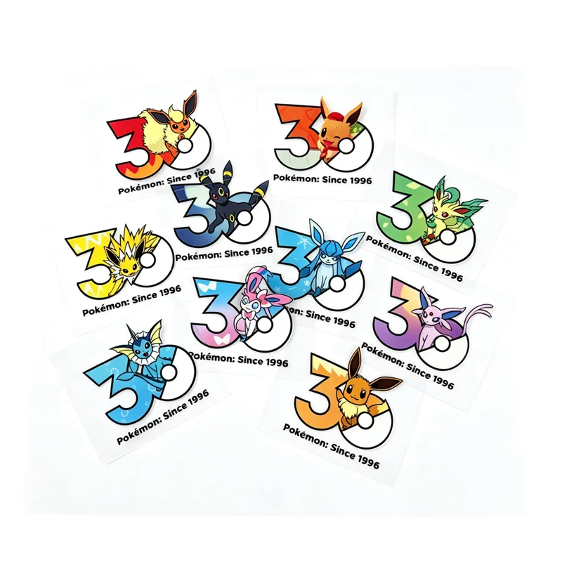 colecao-pokemon-30º-aniversario-eevee-10-pecas-conjunto-de-evolucao-eevee-vaporeon-sylveon-glaceon-presente-escolar-de-anime-infantil-﻿
