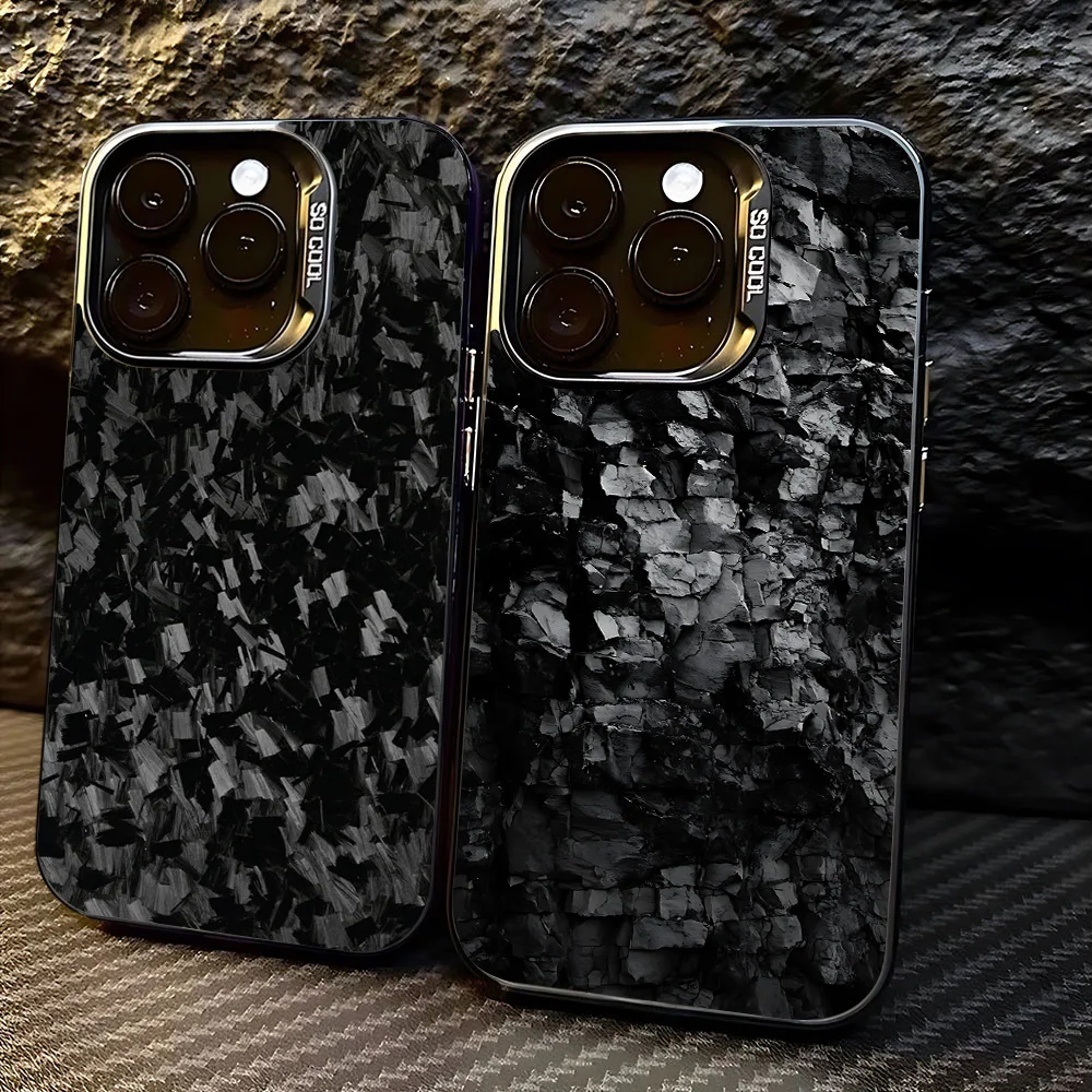 Art Carbon Fiber Phone Case For Samsung Galaxy S26 S25 S24 S23 S22 S21 S20 Note20 FE Ultra Edge Plus 4G 5G Anti Fall Matte Cover