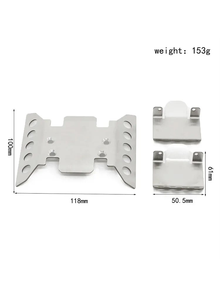 SCX6 En Acier Inoxydable Châssis Armure Axe Protecteur Antidérapant Plaque Garde Pour 1/6 RC inoler Voiture Axial SCX-6