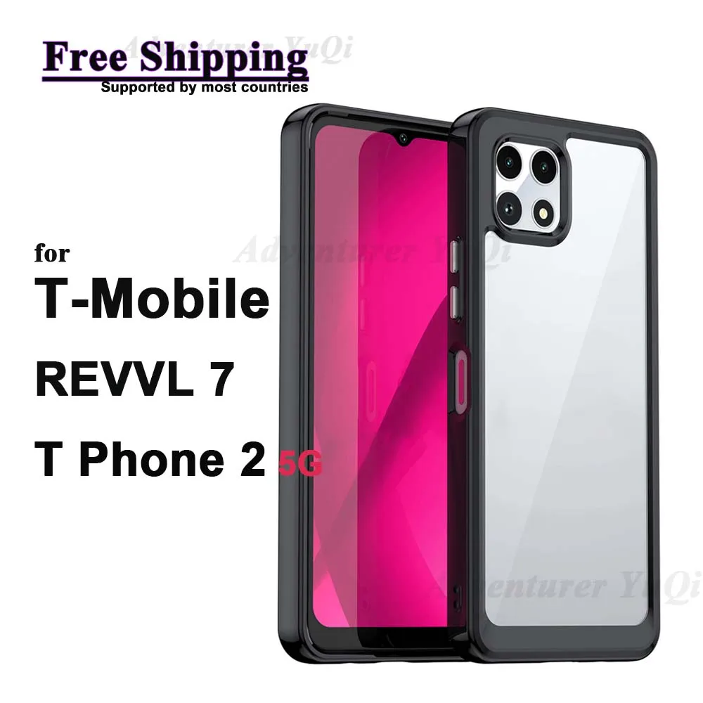 

Protective Case for T Mobile T Phone 2 5G REVVL 7 Shockproof Corner Airbag Drop Protection Transparent Bumper Shell Cover Funda