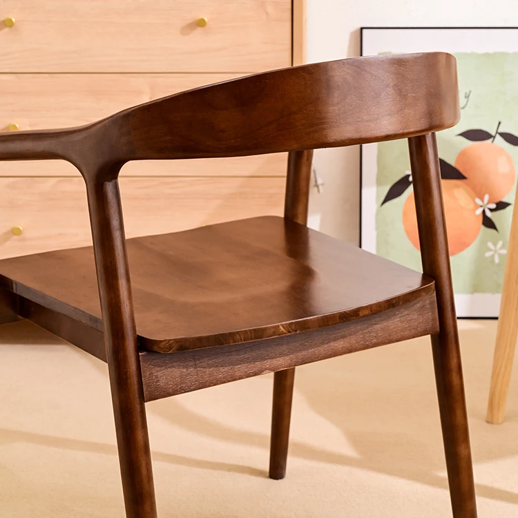 2025 جديد الشمال الإيطالي الحد الأدنى خشب متين الطعام كرسي المنزل مطعم فاخر الراقية الشاي كرسي الضيوف أثاث ديكور المنزل