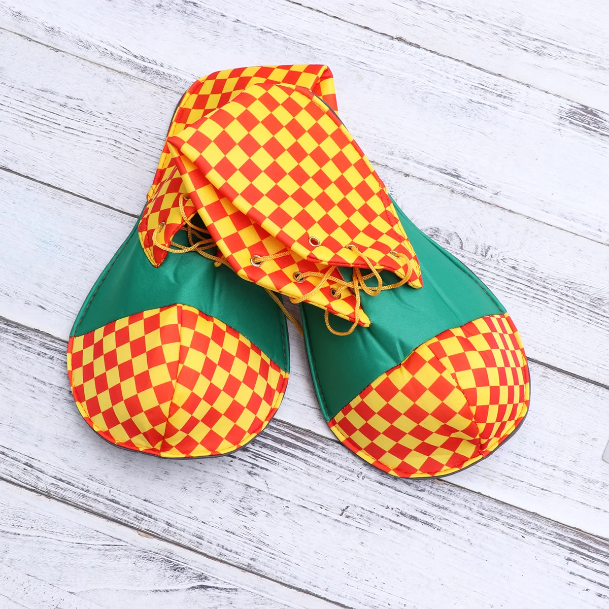 

A Pair of Bright Color Average Size Clown Shoes for Masquerade Halloween Costume Clown Shoes for Women Men Easy Wear