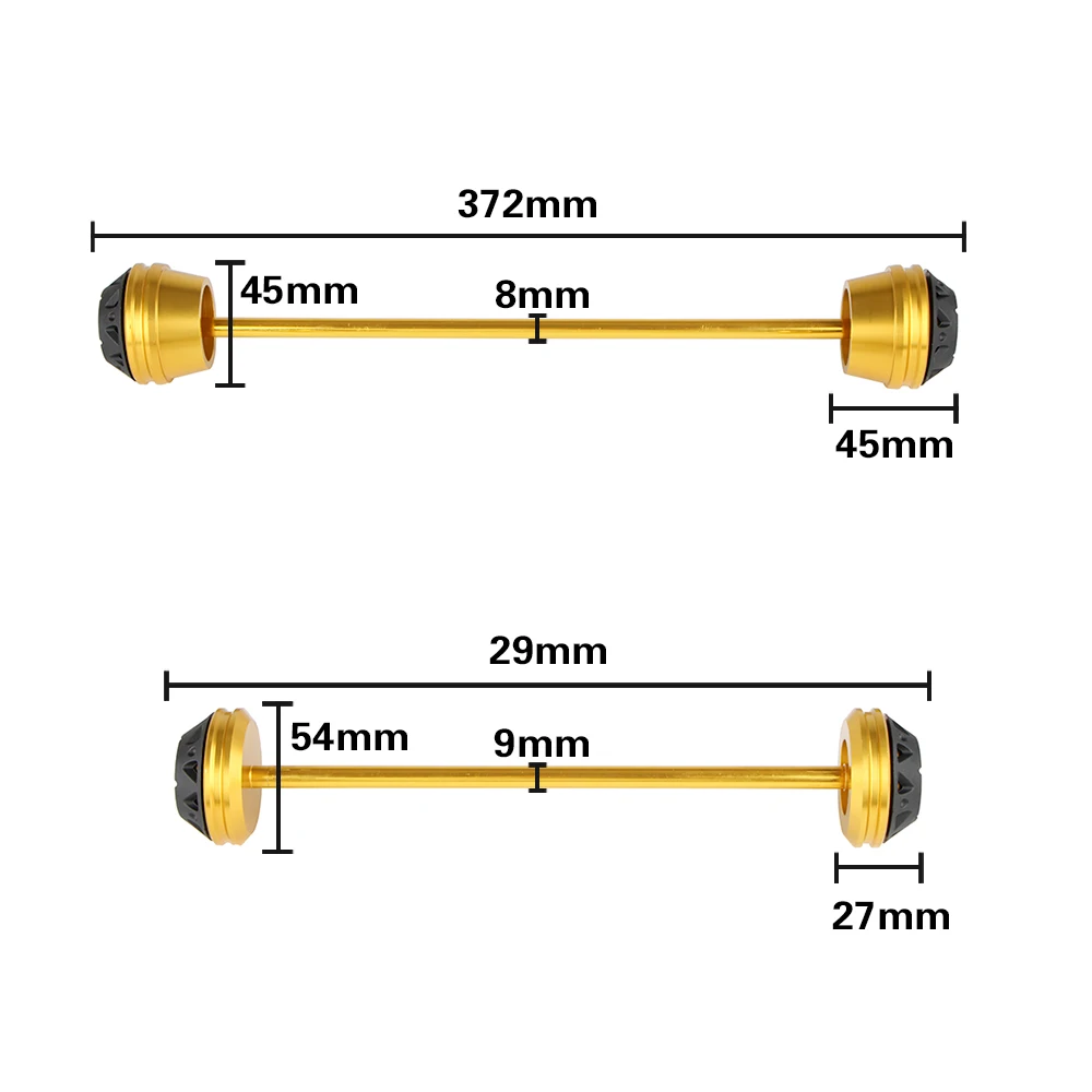 Motorcycle Front Rear Wheel Axle Fork For Yamaha FZ07 MT07 XSR700 Tracer 700 2014-2020 Moto Slider Cap Crash Protector Accessory