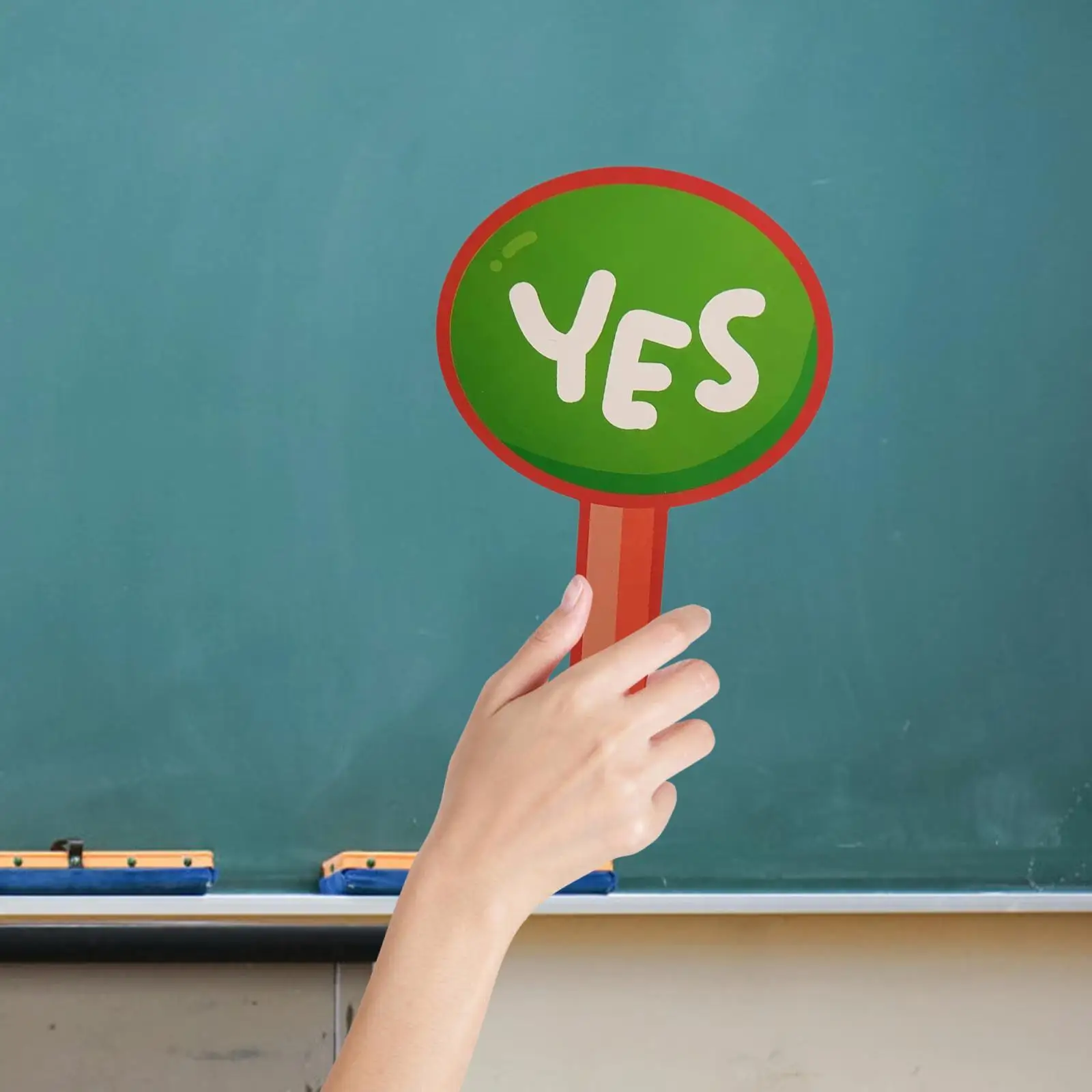 Yes or No Classroom Signs Handheld Reusable Portable Event Supplies Voting Board Student Supplies Small Group Classroom Supplies