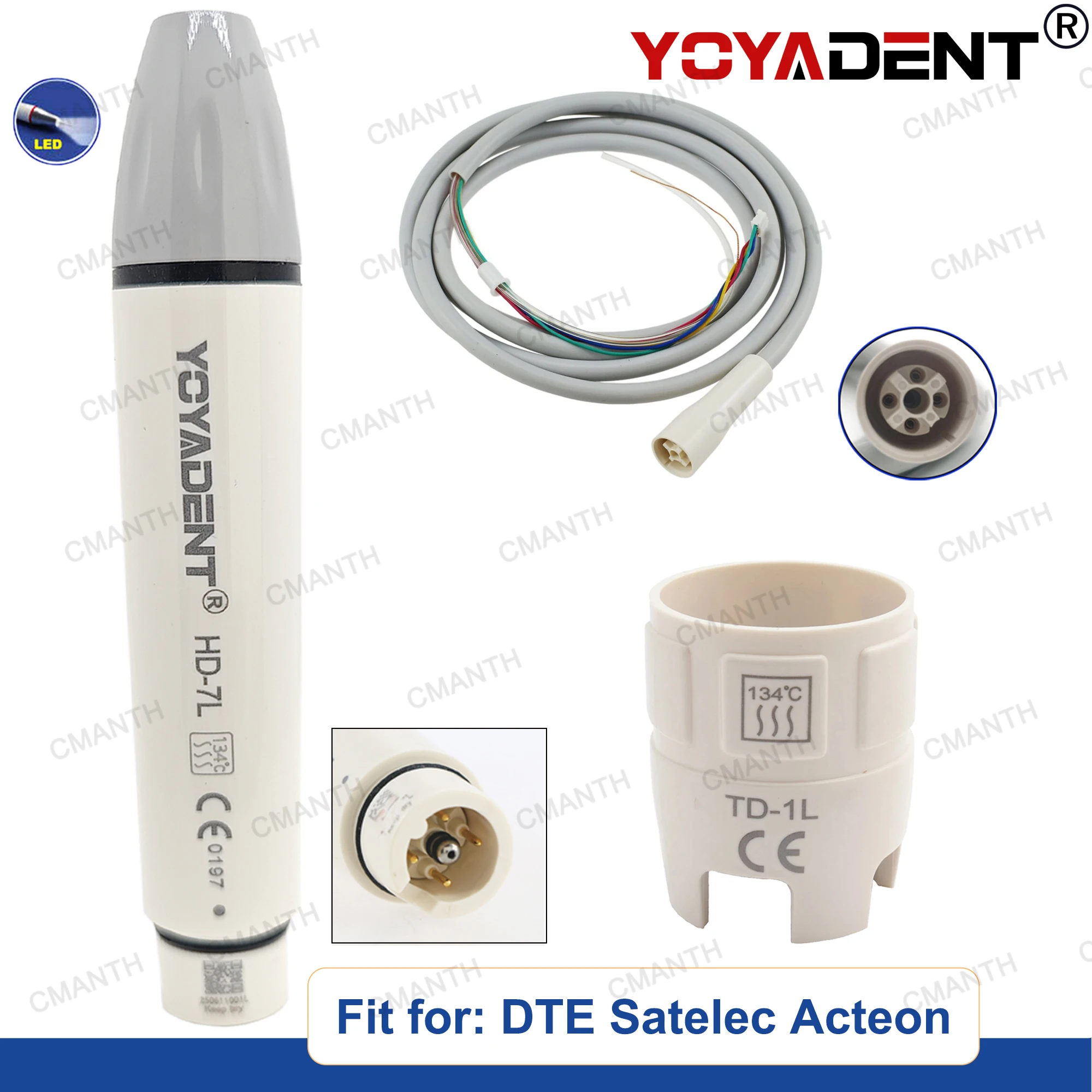 

Dental Ultrasonic Scaler LED Handpiece HD-7L Scaling Tips Cable Tube Fitfor DTE SATELEC ACTEON NSK Ultrasonic Scaler Dental Tool