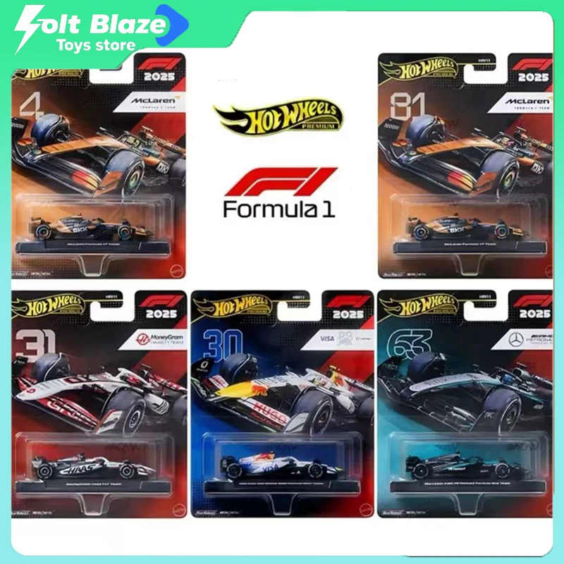 ホットウィール-ゴールドラベル-f1-フォーミュラレーシング-合金製カーモデル-1-64-メルセデス・マクラーレン・ハース-カーモデル-シミュレーションコレクションカー-男の子向けギフト
