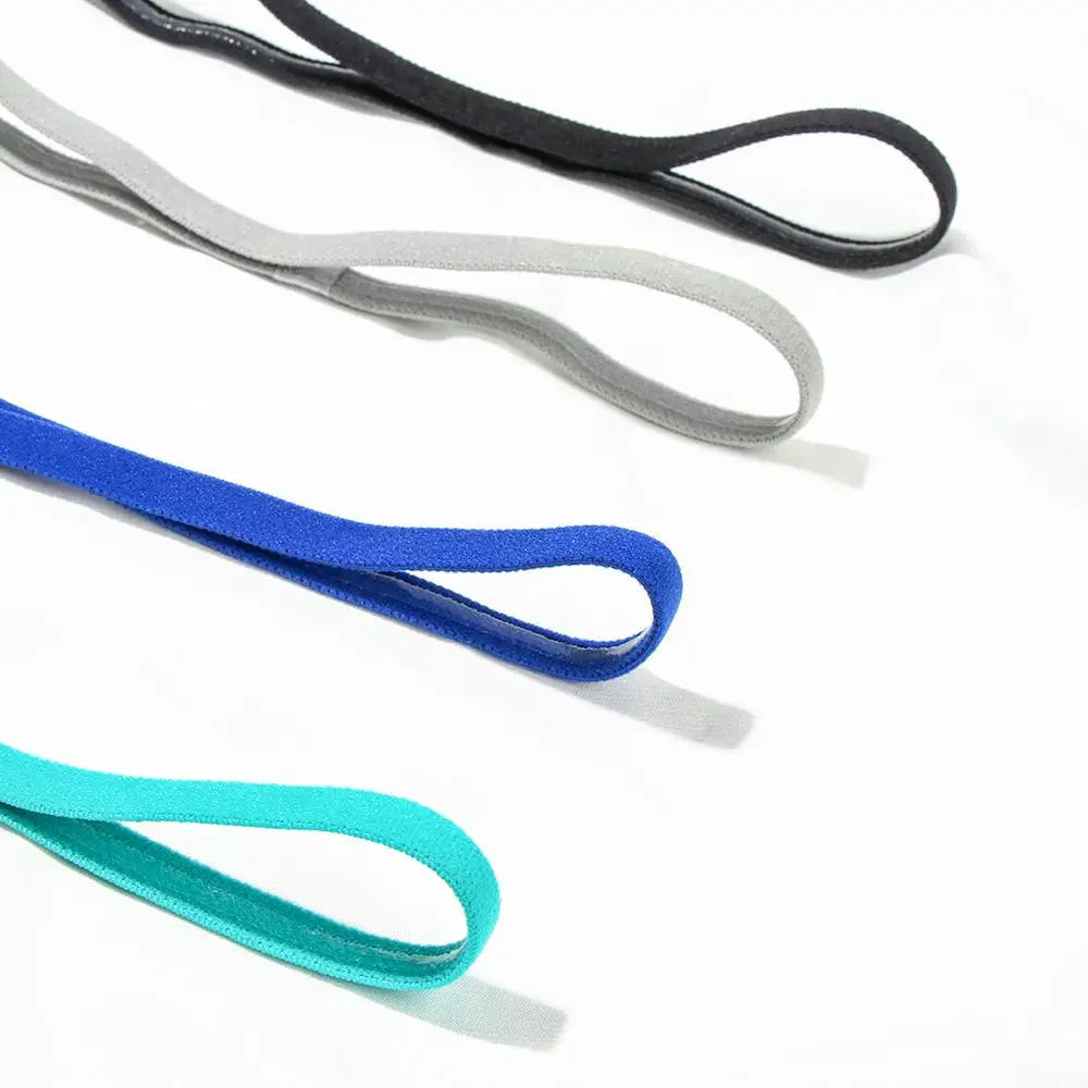 Women Men Stretch Rubber Sweatband Elastic Headband Sport Anti-slip Head Wrap Yoga Hair Bands