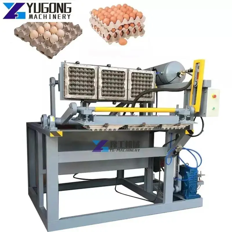 YG Fully Auto  Alveoles Egg Tray Machine Production Line Paper Egg Tray Making Machine Waste Paper Pulp Egg Tray Forming Machine