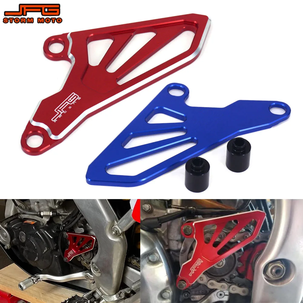CNC Motorradzubehör Kettenradabdeckung Kettenschutz für HONDA CR250R CRF250R CRF250X CRF450R YAMAHA YZ125 YZ125X