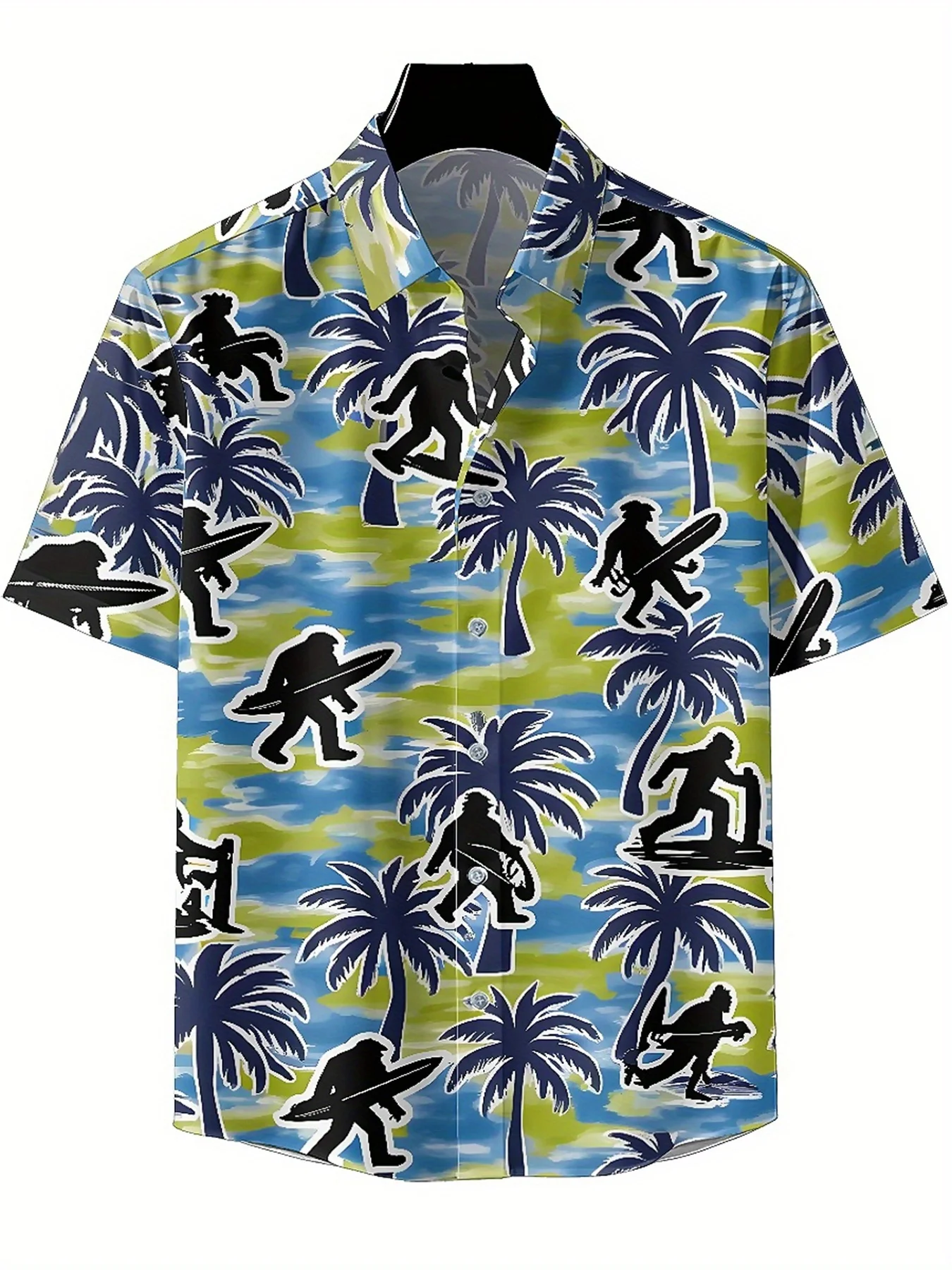 Men's Plus Size Hawaiian Shirts Amazon Hot Surfing Theme pattern,Unisex Baggy Aloha Shirts,summer Alternative Clothing