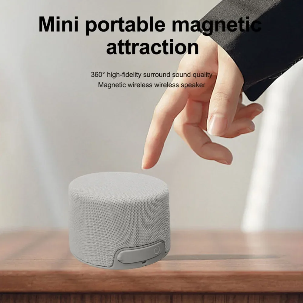 Caixa de Som Bluetooth Magnética Portátil Mini Estéreo Sem Fio para Casa, Viagem e Uso Externo, Dispositivo de Áudio Conveniente para Transporte
