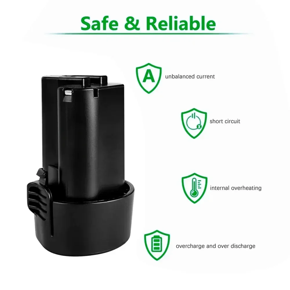 แบตเตอรี่ลิเธียมไอออน 10.8V 3000mAh ความจุจริง สำหรับ Makita BL1013 BL1014 BL 1013 BL 1014 LCT203W 194550-6 194551-4 195332-9 DF030D