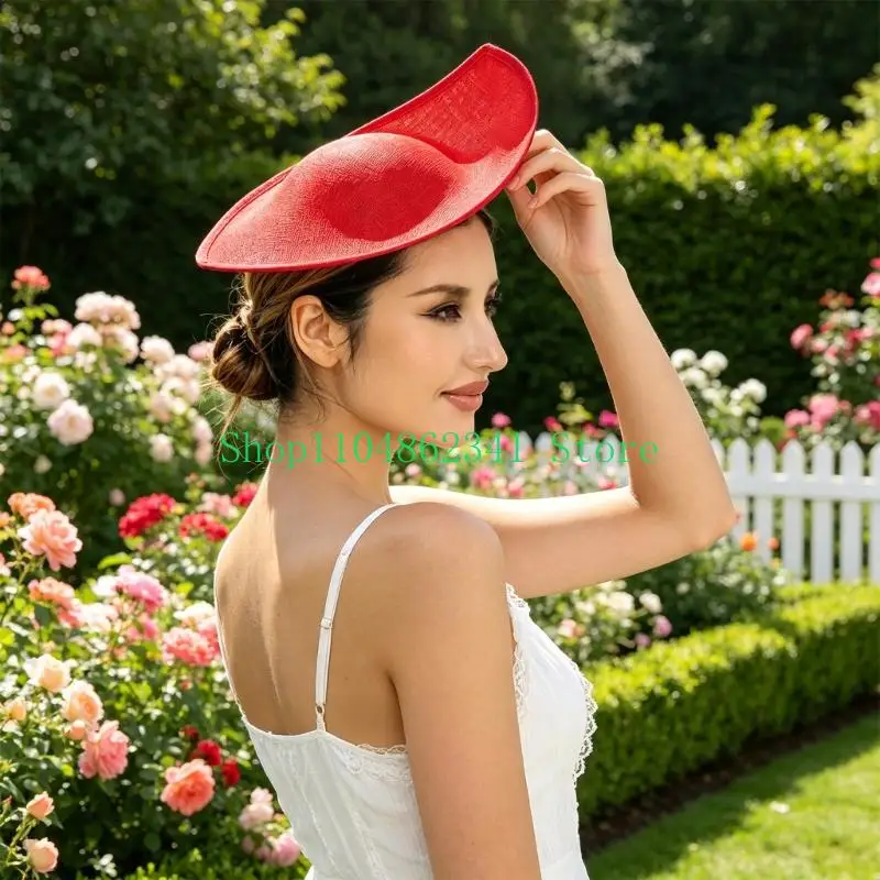 652F Derby Hat Fascinator Base For Wedding Millinery DIY Hair Accessories Craft