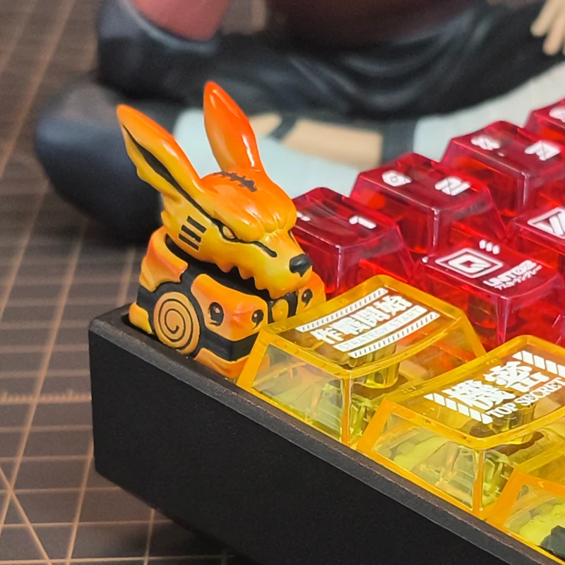 

Колпачки для клавиш в стиле аниме, серия Uzumaki, фигурка Курама/kyuubi, колпачки для механических клавиатур, полимерные колпачки для клавиш, ПК, геймерские игрушки, подарки