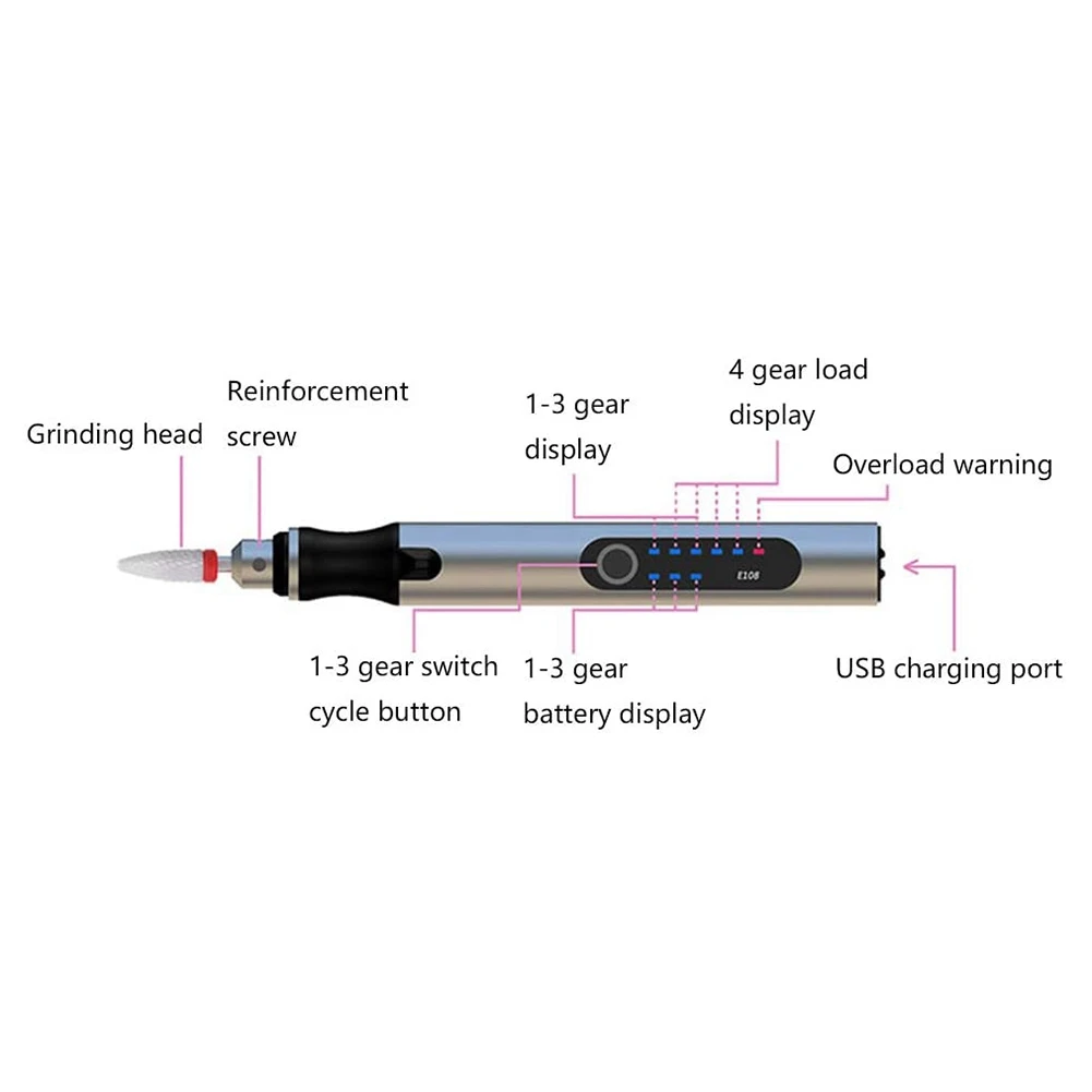 Oplaadbare Draadloze Mini Graveur Pen Diy Gravure Tool Kit Voor Metalen Glas Keramische Kunststof Hout Sieraden Stencils B