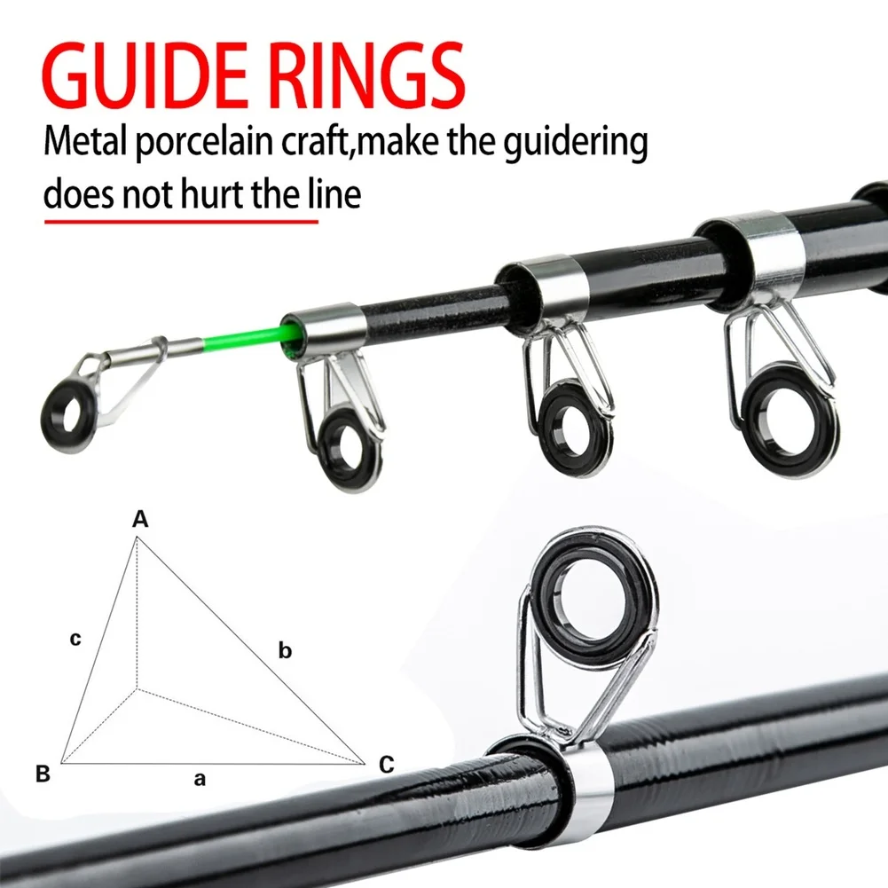 for versatile Fishing Rod For Various Environments Fishing Rod Short Fishing Rod FRP Material Porcelain Guide Rings