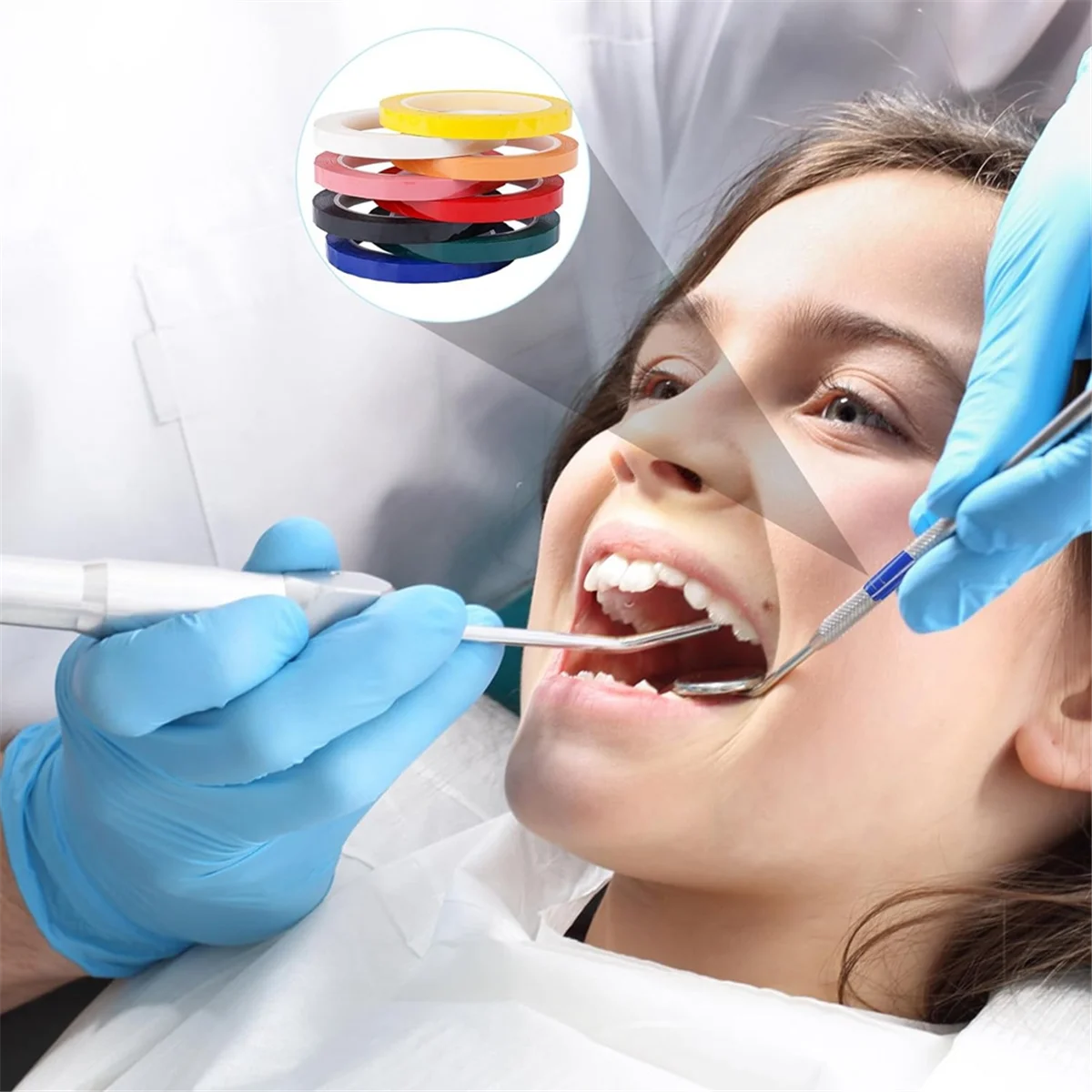 Autoclave Identification Tape, Autoclave Tape, instrumentos 270 Fahrenheit, 8 rolos de cores, 216 Ft L X 0,4 em W