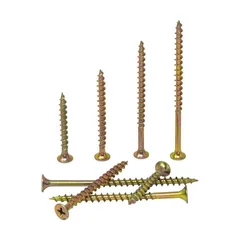 Wood Interior Construction Screw Coarse Thread Phillips Drive Bugle Head Yellow Zinc Drywall Screw Assortment Kit