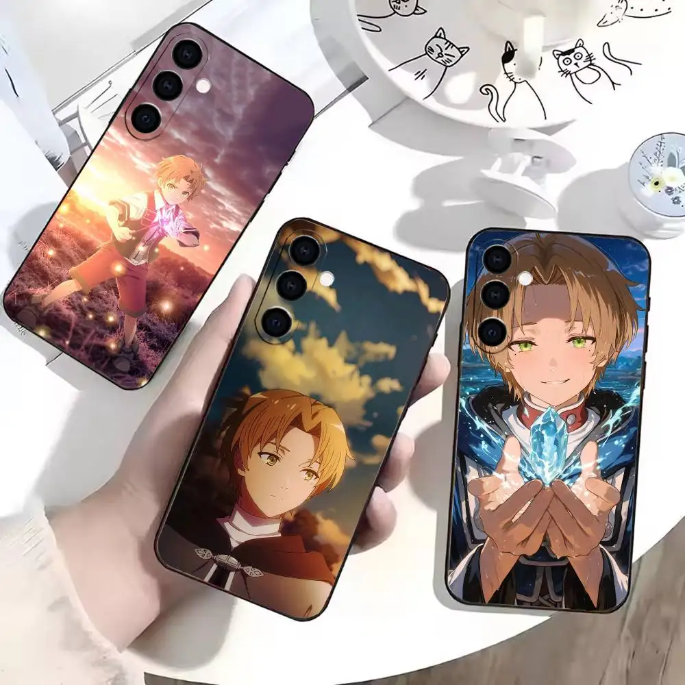 Mushoku Tensei Jobless Reincarnation Phone Case For Samsung Galaxy A73,A72,A71,A70,A53,A52,A51,Others Soft Black Cover