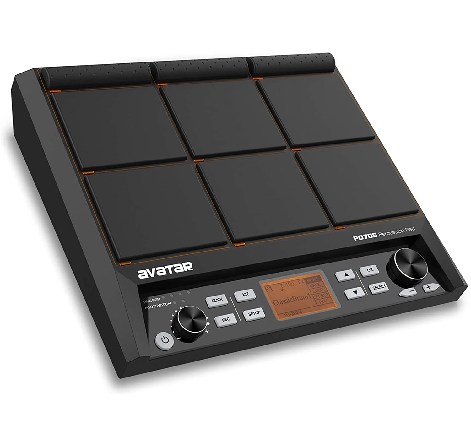 

PD705 Percussion Pad 9-Sample Pad All-in-one Multipad Tabletop Electric Drum Set With 600+ Sounds, Support USB MIDI