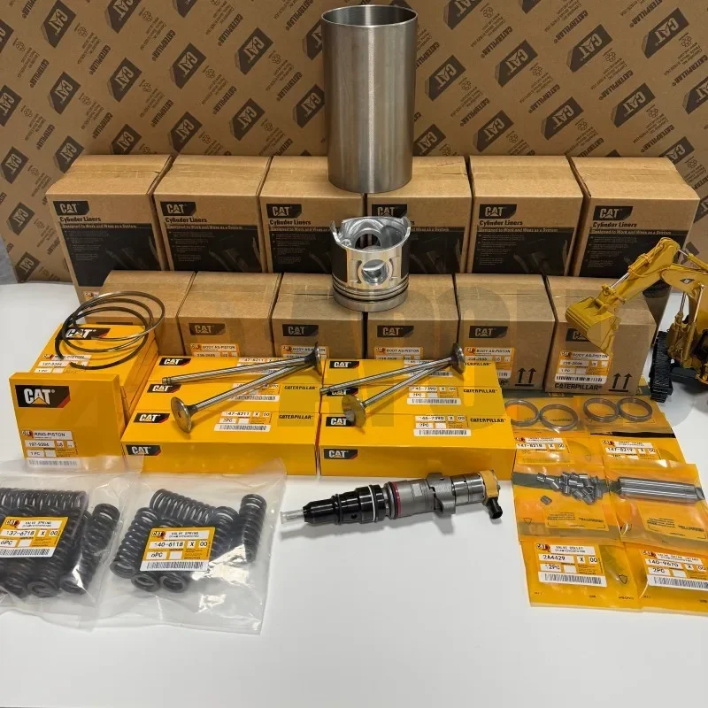 كاتربيلر آلات البناء أجزاء محرك القط C6.4 C6.6 C-9 C7 C9 C13 C15 C18 3126 3306 3406 بطانة طقم تصليح المكبس الدائري
