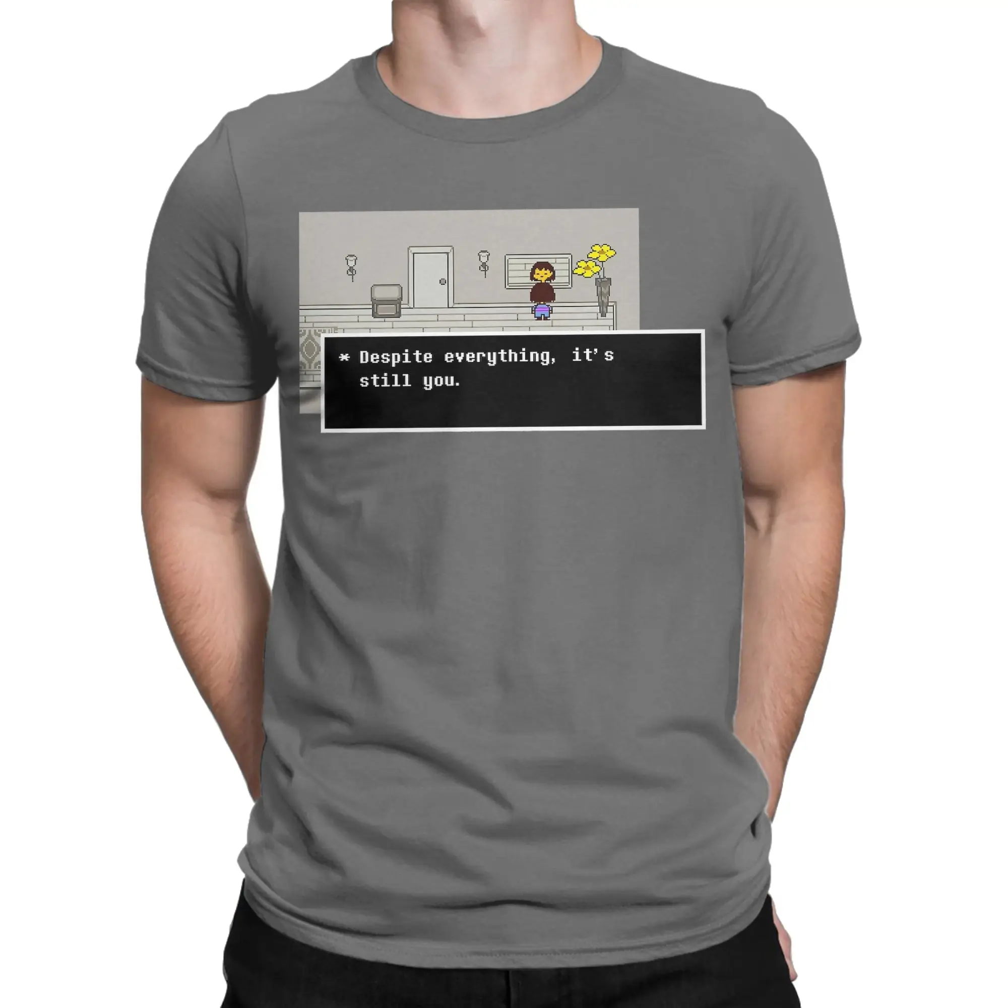 Frisk Despite Everything It's Still You Tshirts Men Cotton Tops Vintage Undertales O-neck Short Sleeve