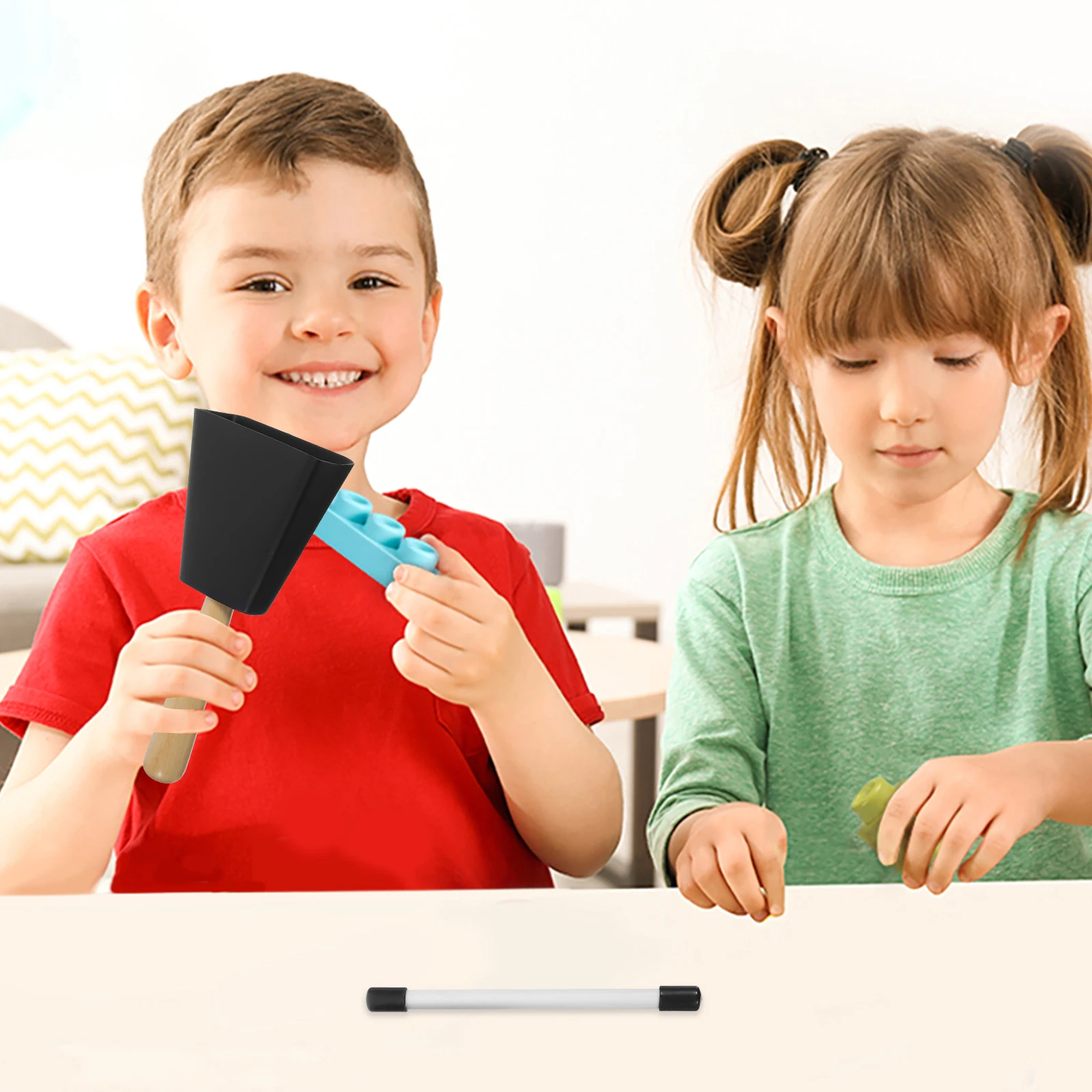 

Metal Cowbells with Handle Black Sturdy Iron Handheld Wind Chime for Sporting Events Wedding Classroom Agriculture Outdoor Use