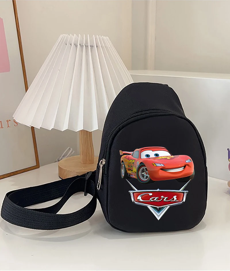 

Cars Lightning McQueen Shoulder Bags Fashion Chest Bag Travel Satchel Casual Portable Totes Waist Gifts For Boys Girls