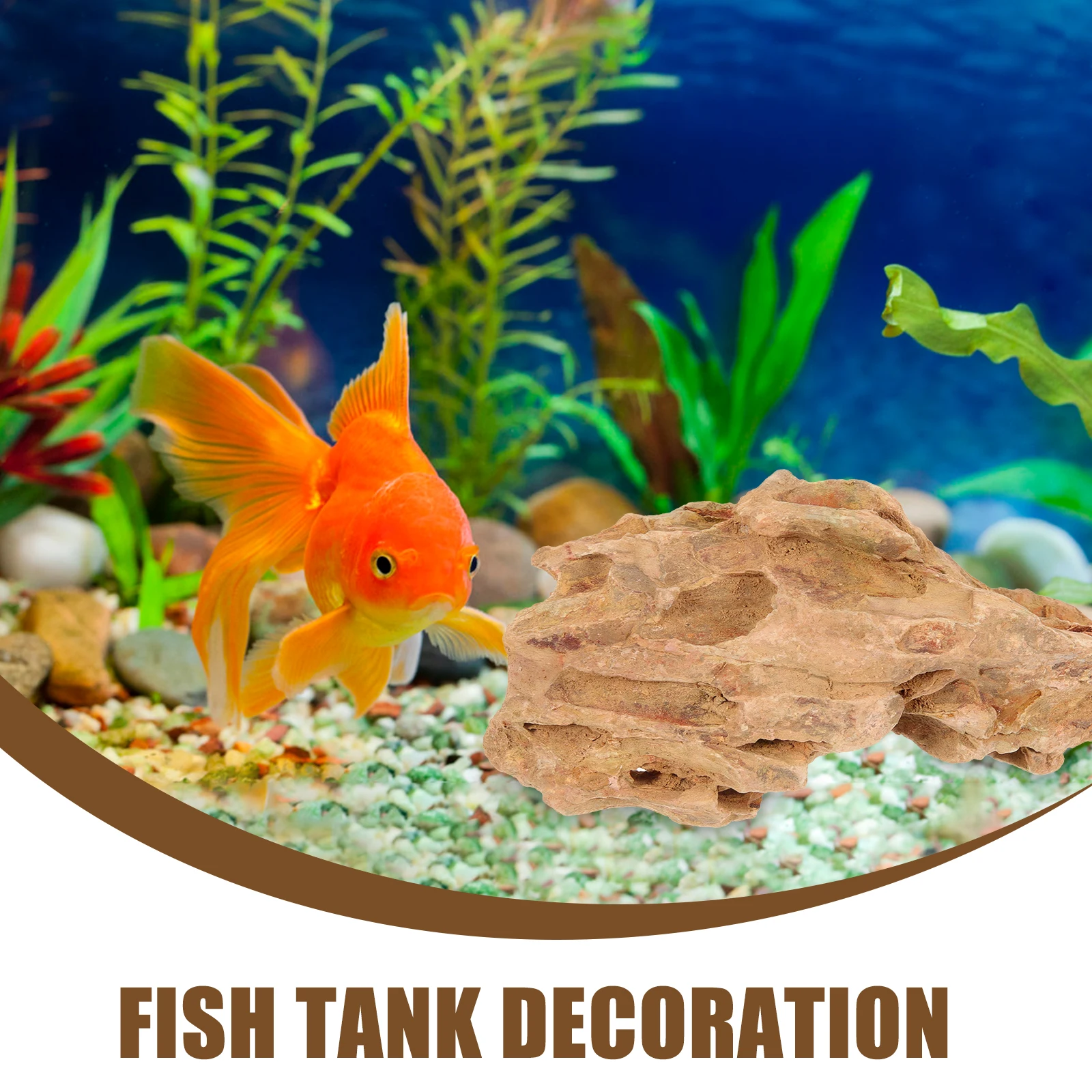

Natural Simulated Rockery For Aquarium Tank Decoration Durable Bonsai Landscaping Stone With Lifelike Design For Fish Tank