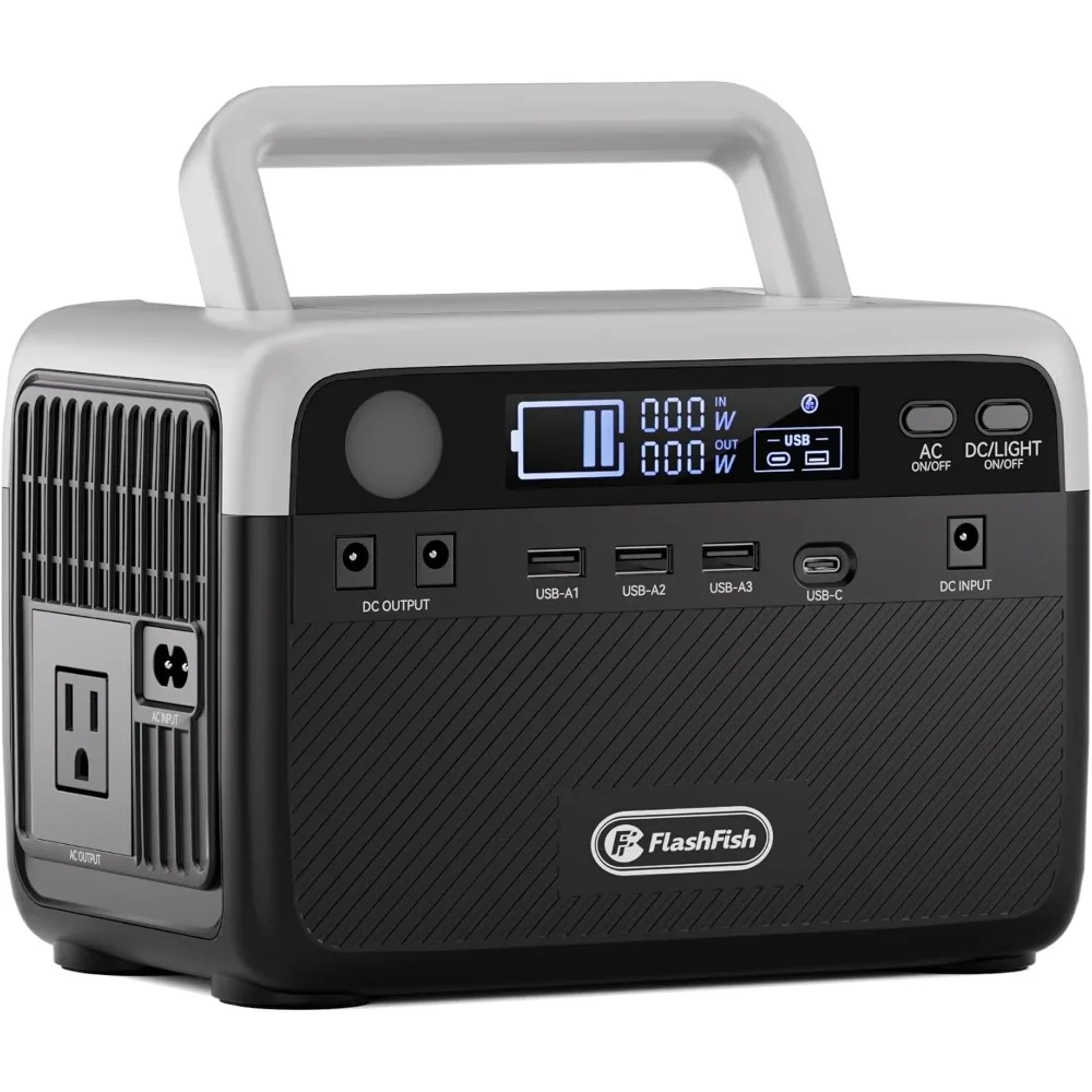 

300W Portable Power Station 230Wh LiFePO4 Battery, 600w Surge, Ac Outlets, Solar Generator for Camping, Home Backup, E