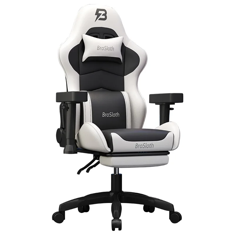 Ergonomic Computer High-back Executive Gaming Chair High Quality Comfortable Gaming Chair Pink White Gaming Chair