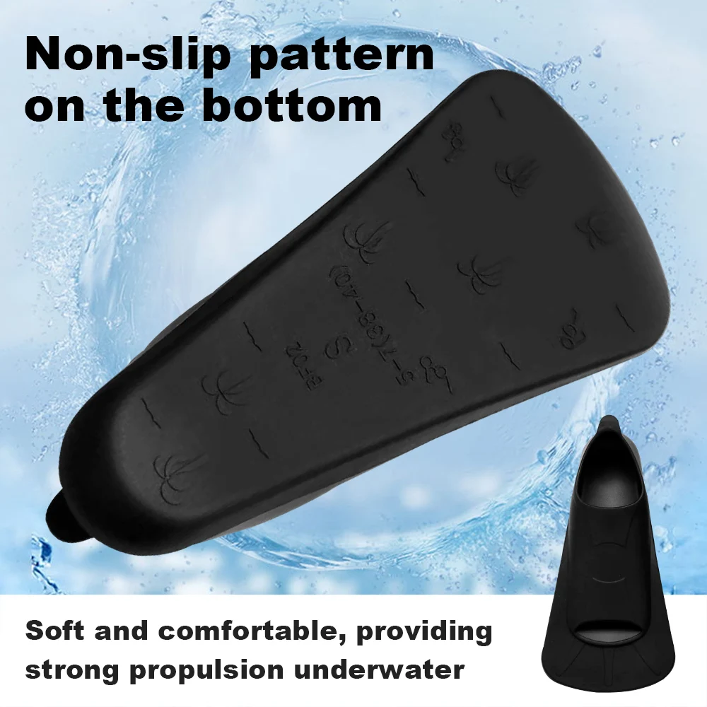 Scarpe da rana corte per adulti Nuova pinna da nuoto in silicone Allenamento professionale Immersioni Palmate Forniture per immersioni Pinne da nuoto Propulsione