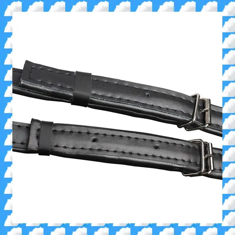 

1 Set Leather Accordion Strap 16 Bass-120 Bass Accordion Universal Shoulder Strap Waterproof Adjustable (Black)