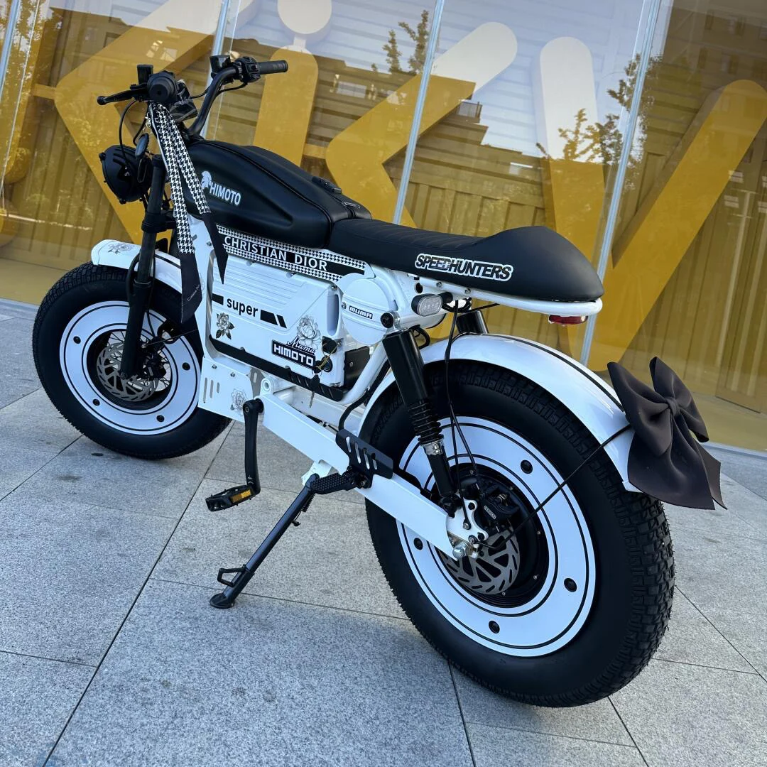 

STLF Fashion White Warrior E-Bike 3000W 60V 45Ah Battery Adjustable Suspension Aluminum Alloy Rack City Commuting Fat Tire Elect