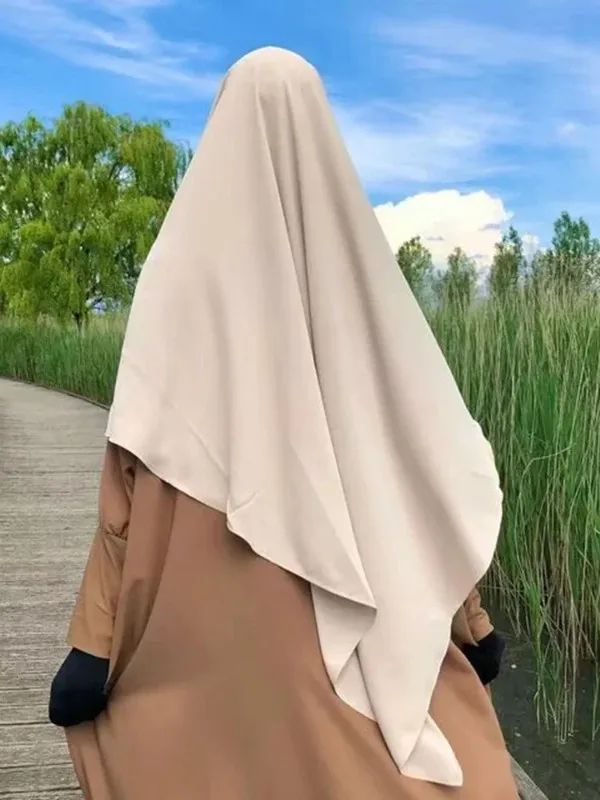 Ramadan długi Khimar z welonem kobiety hidżab top bez rękawów muzułmańska odzież modlitewna Abaya nikab chusta Jilbab islamska odzież