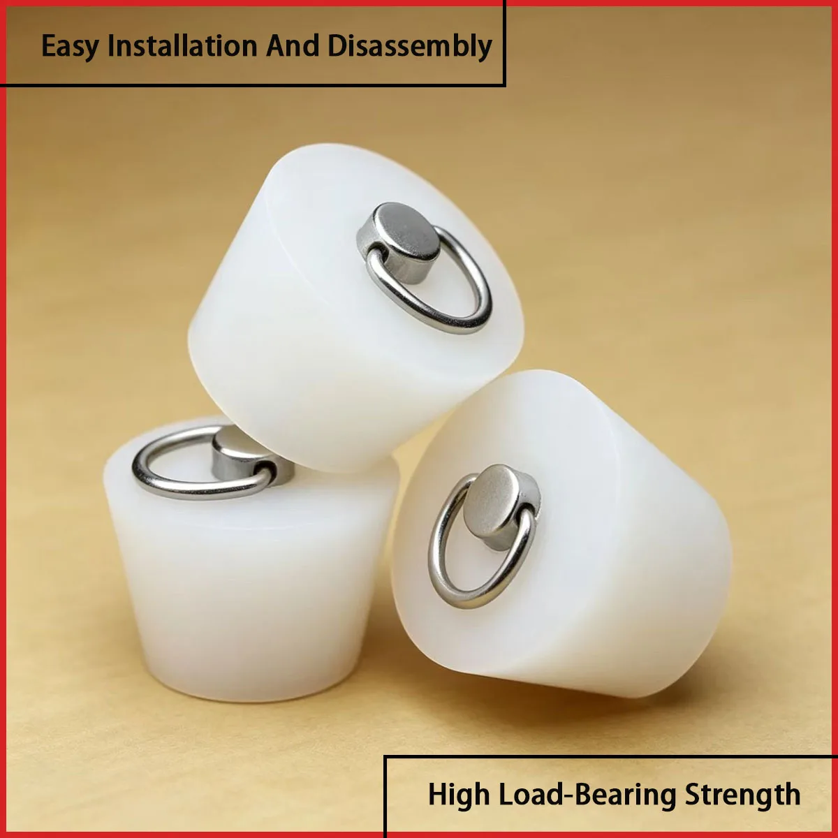 Size: 14*19*26mm-51*62*38mm steel D-ring conical pipe hole plug for steel pipe port sealing, box hole protection, etc