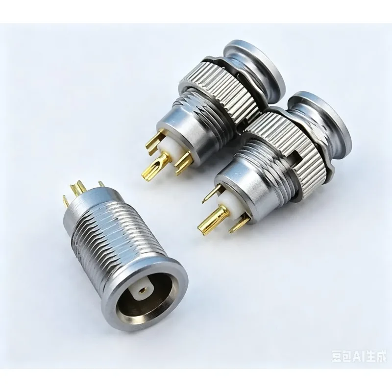 C5 FFA.00 Gold Plated Socket Female Head Thickness Gauge Flaw Detector Socket Ultrasonic Probe Connector Fine Teeth