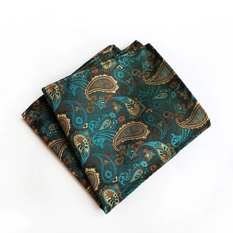 Mouchoir de poche carré pour hommes, mouchoir à fleurs Paisley, accessoire cadeau de fête de mariage