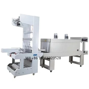 

Automatic Heat Tunnel Shrink Sleeving Wrapping Labeling Packaging Machine With Cutting and Sealing for Small Box Carton
