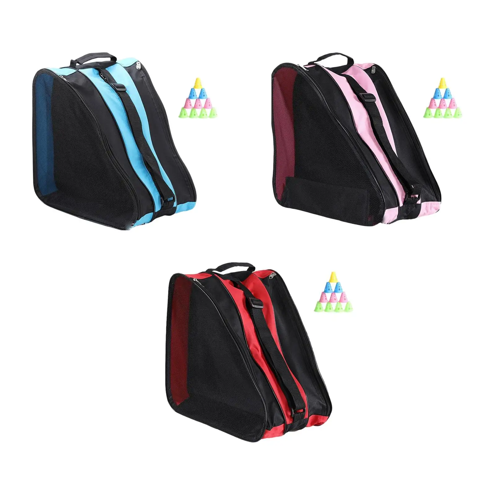 Portable Roller Skate Bag Breathable Ice Skates Bag Protective Gear Skating Shoes Storage Bag for Adult Roller Skate Accessories