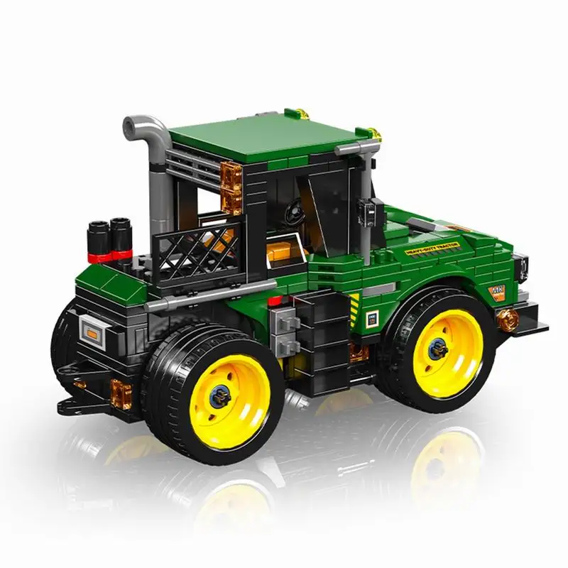 몰드 킹 24061 MOC 창의적인 트랙터 466피스 블록 세트 농장 차량 조립식 수집용 장식 모델 브릭 장난감