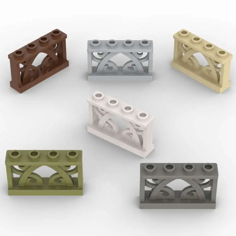 MOC 10PCS Fence 19121 1x4x2 Building Blocks Kit Ornamental WIth 4 Studs Bricks Particle Puzzle DIY Toy Children Birthday Gifts