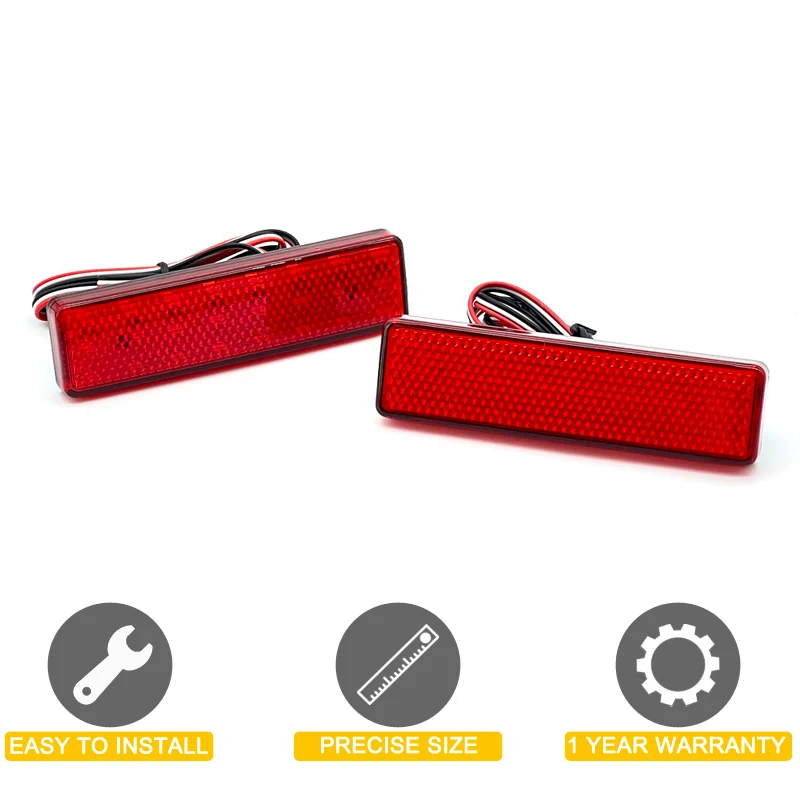 2Pcs LED Taillight Rear Bumper Lamp Assembly Red Running Brake Light For Renault Master 1999-2010 Trafic 2001-UP