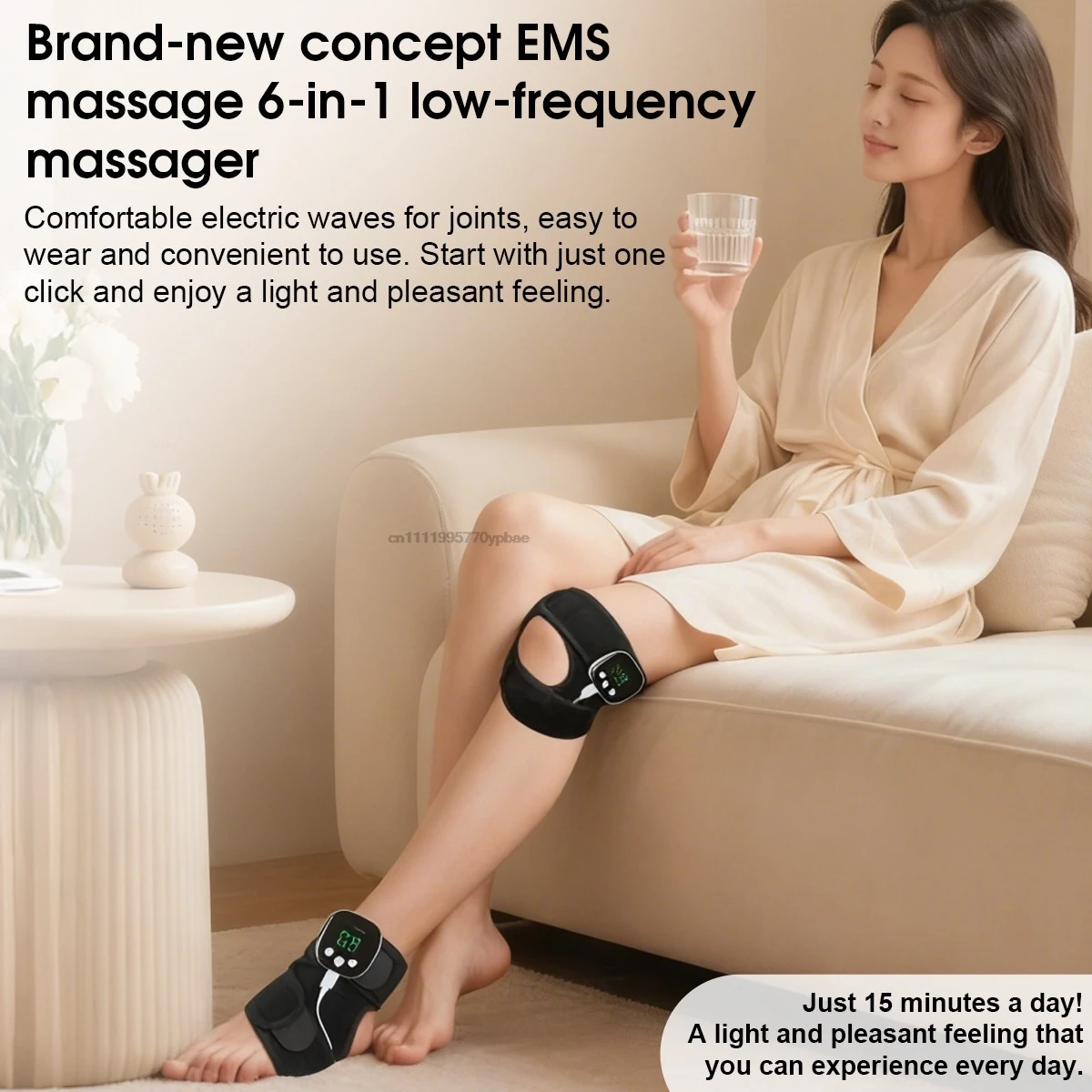 

Portable EMS Massager 6-in-1 Pulse Massager Low Frequency Hand Arm Leg Foot Therapy Device Home Muscle Relax Training Tool