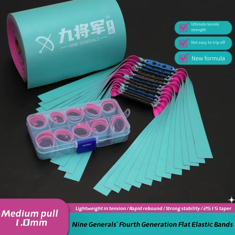 2515 Tapered Flat Slingshot Rubber Bands High Rebound Strong Power Latex Replacement Bands Suitable for Outdoor Target Shooting