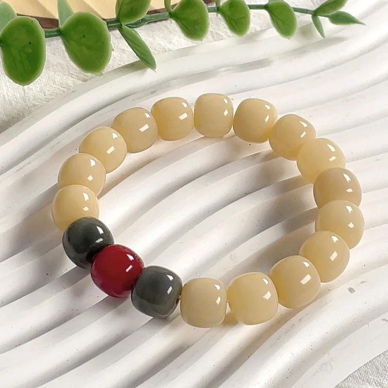 

Natural White Jade Original Ecological Bodhi Root Finger Soft Student Version Female Bodhi Zi Wen Playing Plate for Male