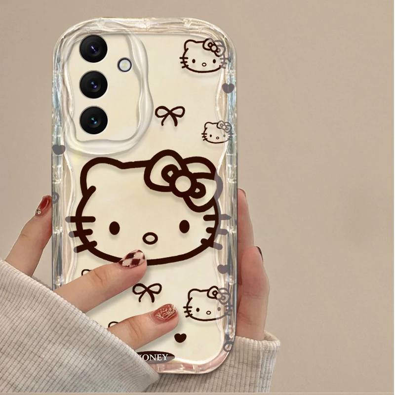 الكرتون مرحبا كيتي الحال بالنسبة لسامسونج غالاكسي A16 A06 A55 A35 A25 A15 A05 A05S A54 A34 A24 A14 A73 A53 A33 A23 A13 A52 A32 A22