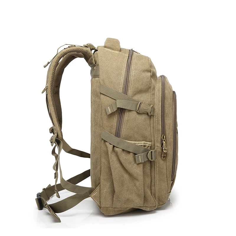 Vintage Canvas 17.3/15.6 inch Laptop Backpack Zipper Rucksacks Travel Shoulder Mochila Notebook Schoolbags College School Bags