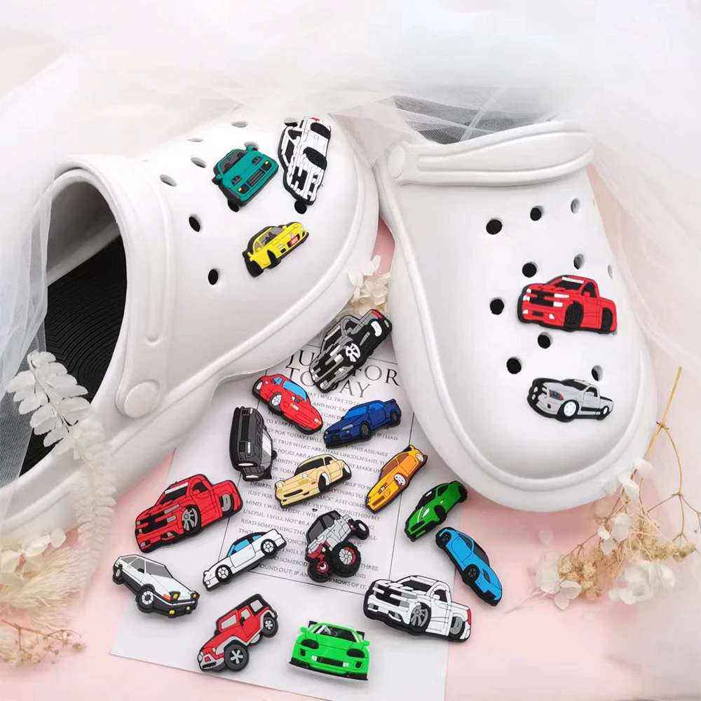 23 Pieces/Set Charms Cartoon Fashion Small Car Shoe Buckle Decoration Sandals Accessories Children's Holiday Gifts